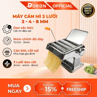 Máy cắt mỳ DORON 3 lưỡi dao làm mì tươi, vỏ bánh đa năng