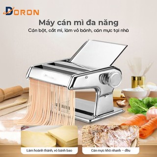 Máy cán bột, máy cán mì DORON 2 lưỡi dao làm mì tươi, vỏ bánh đa năng