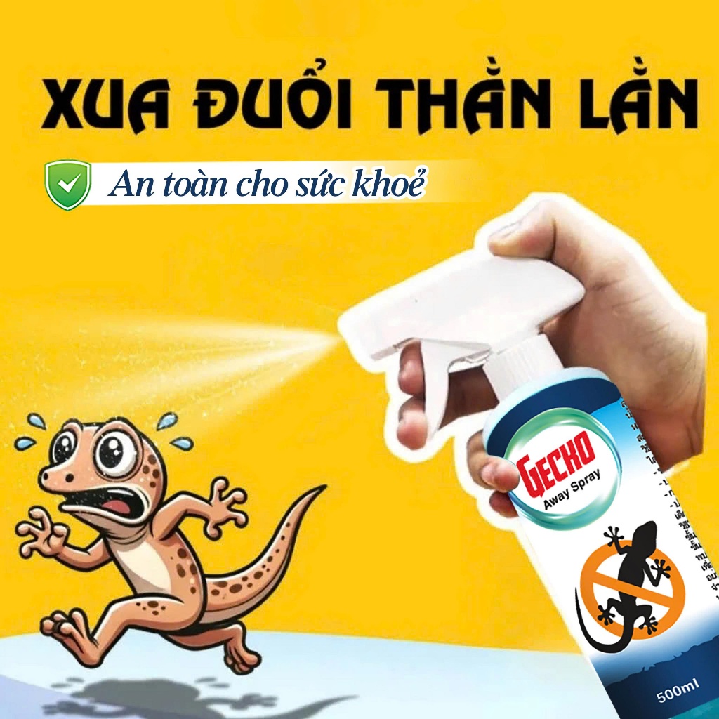  Xịt Đuổi Thằn Lằn Thái Lan GECKO -Xua Đuổi Thằn Lằn Thạch Sùng Hương Thảo Mộc An Toàn và Hiệu Quả 