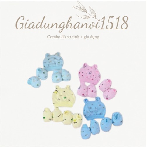 Bộ 5 món mũ bao tay bao chân cho bé