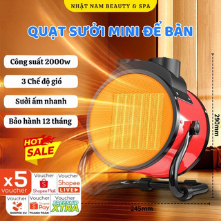 Máy Sưởi, Quạt Sưởi YANGZI Công Suất Lớn 2000W, Làm Ấm Cực Nhanh, Kết Cấu Chắc Chắn, Hoạt Động Mạnh Mẽ, Bền Bỉ