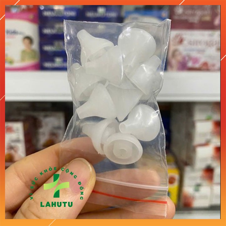 Combo 10 Đầu núm silicon lắp vào xy lanh rửa mũi