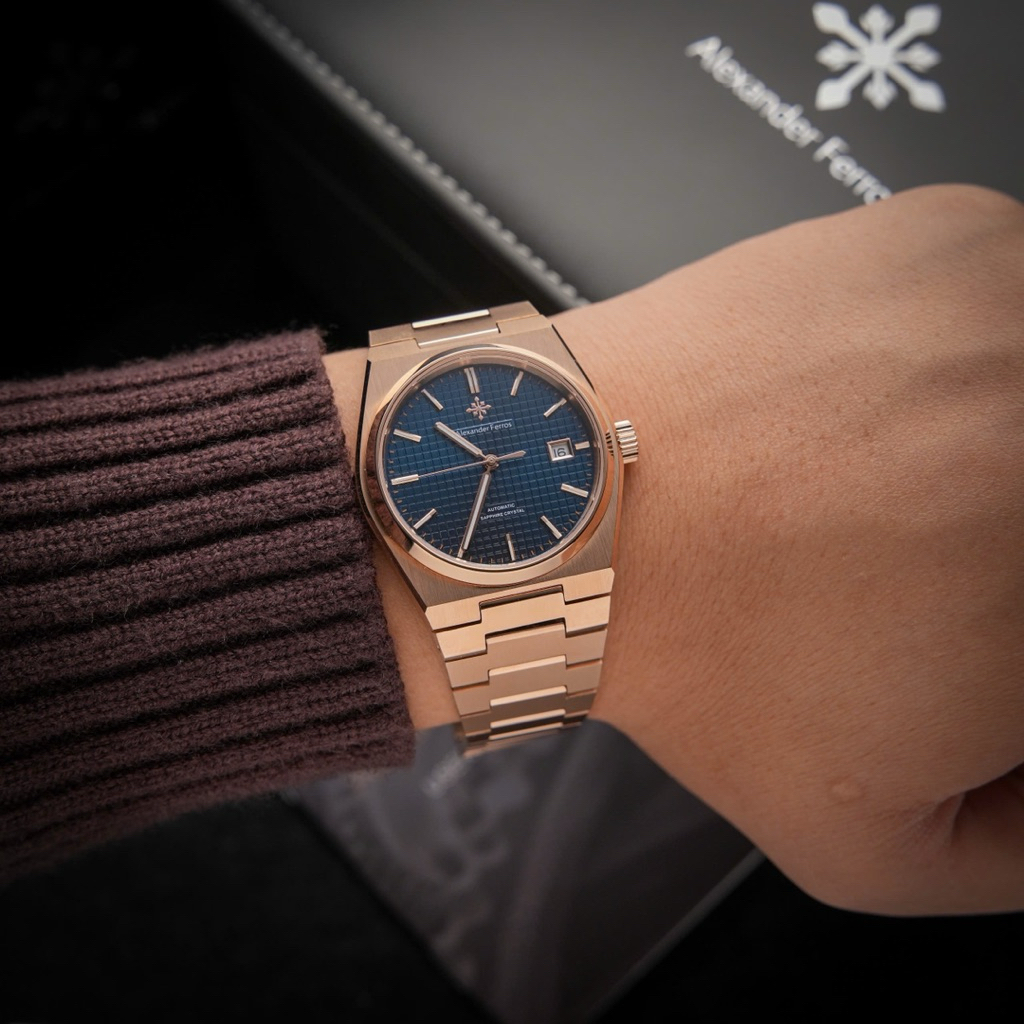 [Chính Hãng 100%] Đồng Hồ Nam Alexander Ferros 5052R/05 (5052) Máy Cơ (Automatic) Kính Sapphiare Mặt