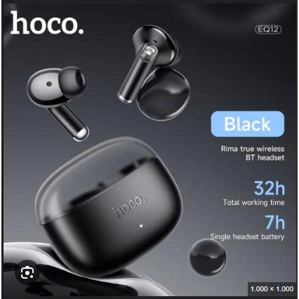 Tai nghe Bluetooth HOCO TWS EQ12 – True Wireless – Pin ~7 giờ – Bảo hành 12 tháng