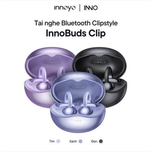 Tai nghe Bluetooth INNOYO InnoBuds Clip – Thiết kế Clip Style – Bluetooth 5.4 - Bảo hành 12 tháng