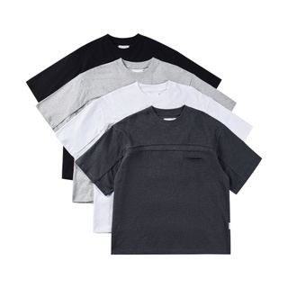 Áo Thun Trơn Có Túi Mổ Tay Ngắn Basic Unisex LIDER ORIGINAL BOXY TEE
