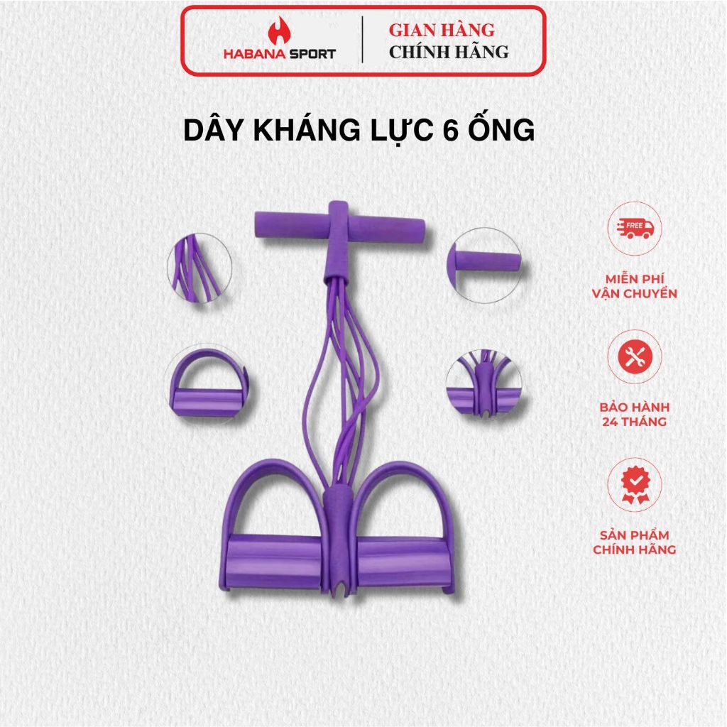 Dụng Cụ Tập Thể Lực 6 Ống Habana Sport - Tập Vai, Lưng, Bụng Cho Nam Nữ