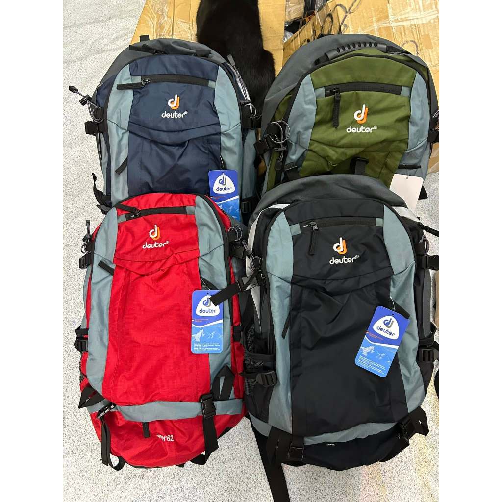 Balo Deuter, túi du lịch, đi bộ đường dài, chống thấm nước. Dung tích 65l, kèm chùm balo