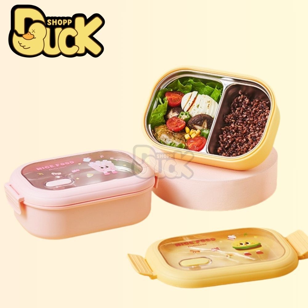Hộp Cơm Giữ Nhiệt 1 Ngăn & 2 Ngăn Bằng Thép Không Gỉ Thiết Kế Cute Dễ Thương | BigBuy360 - bigbuy360.vn