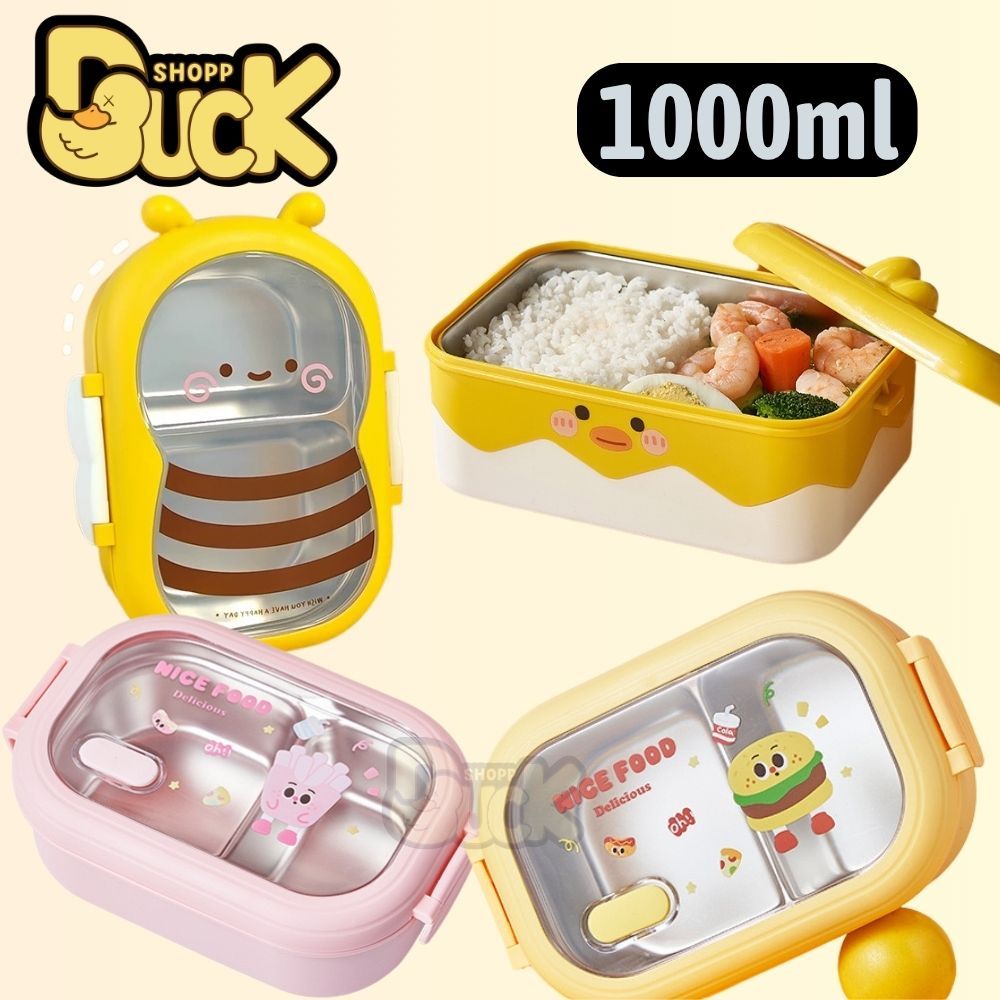 Hộp Cơm Giữ Nhiệt 1 Ngăn & 2 Ngăn Bằng Thép Không Gỉ Thiết Kế Cute Dễ Thương | BigBuy360 - bigbuy360.vn