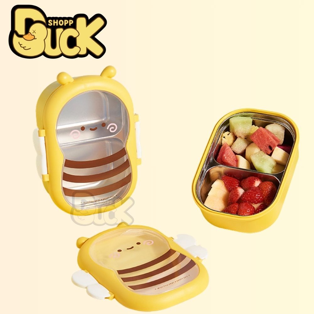 Hộp Cơm Giữ Nhiệt 1 Ngăn & 2 Ngăn Bằng Thép Không Gỉ Thiết Kế Cute Dễ Thương | BigBuy360 - bigbuy360.vn