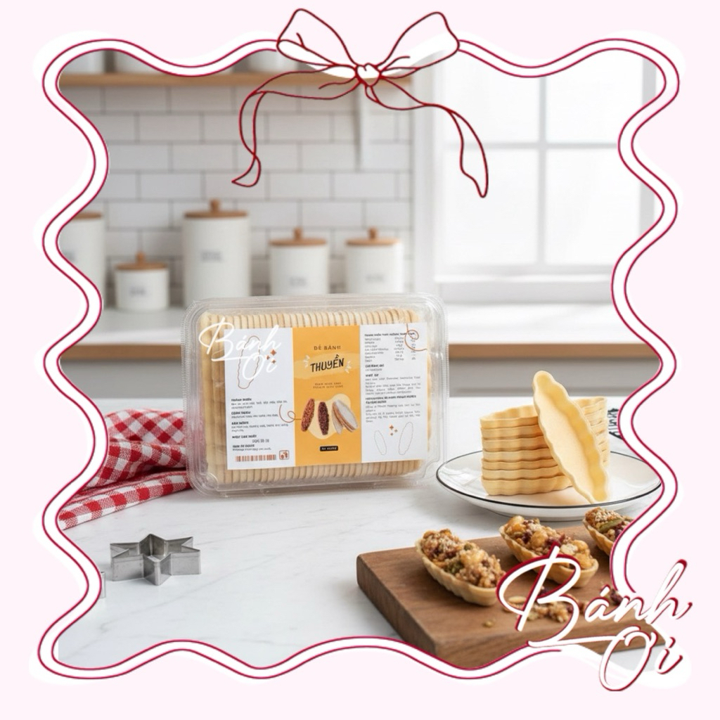 Đế Bánh Thuyền hộp 60 Cái – Vỏ Thuyền Làm Bánh Thuyền Mix Hạt - Làm Bánh Thuyền Dinh Dưỡng, socola