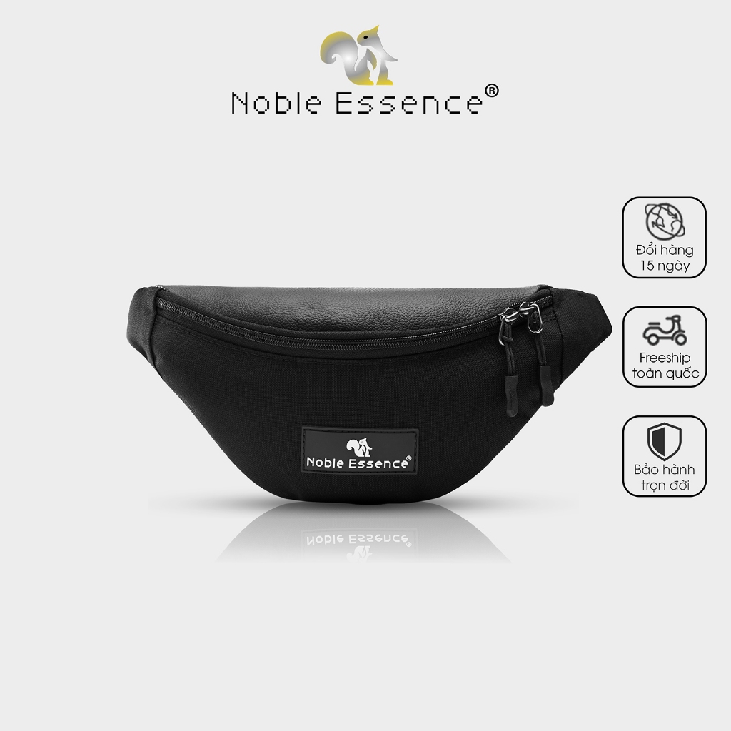 Túi đeo hông, đeo bụng, đeo chéo Noble Essence® - Classic Cross Bag nhiều ngăn phối da cao cấp