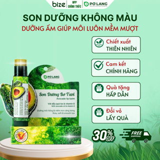 Son dưỡng môi Pơ Lang son dưỡng không màu mặt nạ môi ủ môi chiết xuất từ bơ và gấc thỏi 4g 