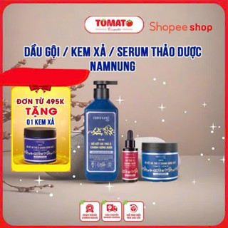 Dầu Gội  Kem xả  Serum Thảo dược Nam Nung xanh dương ngăn ngừa gàu giảm rụng giúp tóc chắc khỏe suôn mượt 