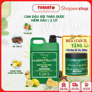   2000ml  Can gội xả thảo dược NAM NUNG xanh lá kiềm dầu hỗ trợ giảm rụng dưỡng tóc mềm mượt 