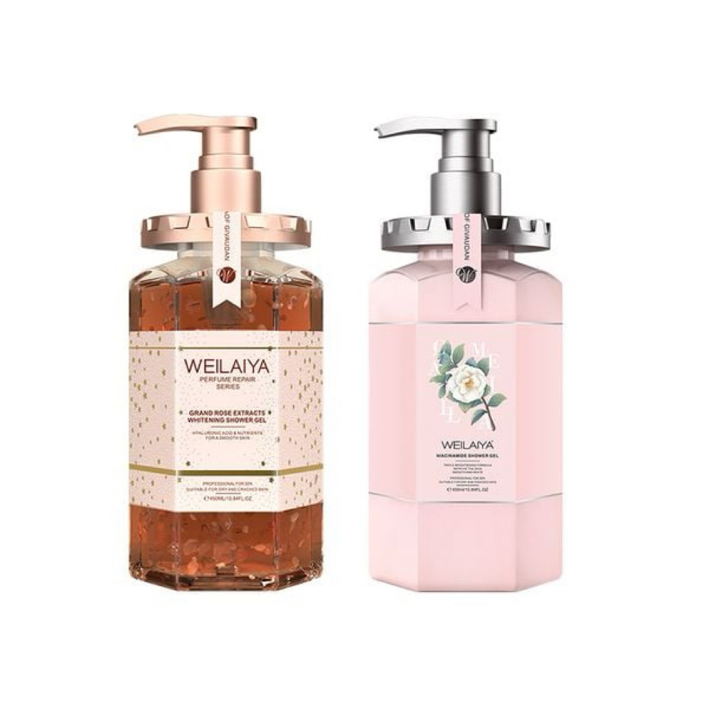 Sữa Tắm Weilaiya Tuỷ Mật Cánh Hoa Hồng, Sữa Tắm Trắng Da Damask Weilaiya Thơm Lâu Chính Hãng 450ml  