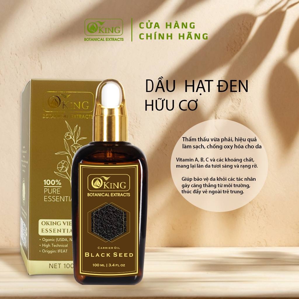 Dầu hạt đen nguyên chất (Black seed) dùng cho da | Oking Việt Nam