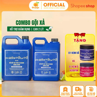   2000ml  CAN Dầu Gội  Dầu Xả Thảo Dược Nam Nung Xanh Dương hỗ trợ giảm gãy rụng giảm gàu dưỡng tóc chắc khỏe 