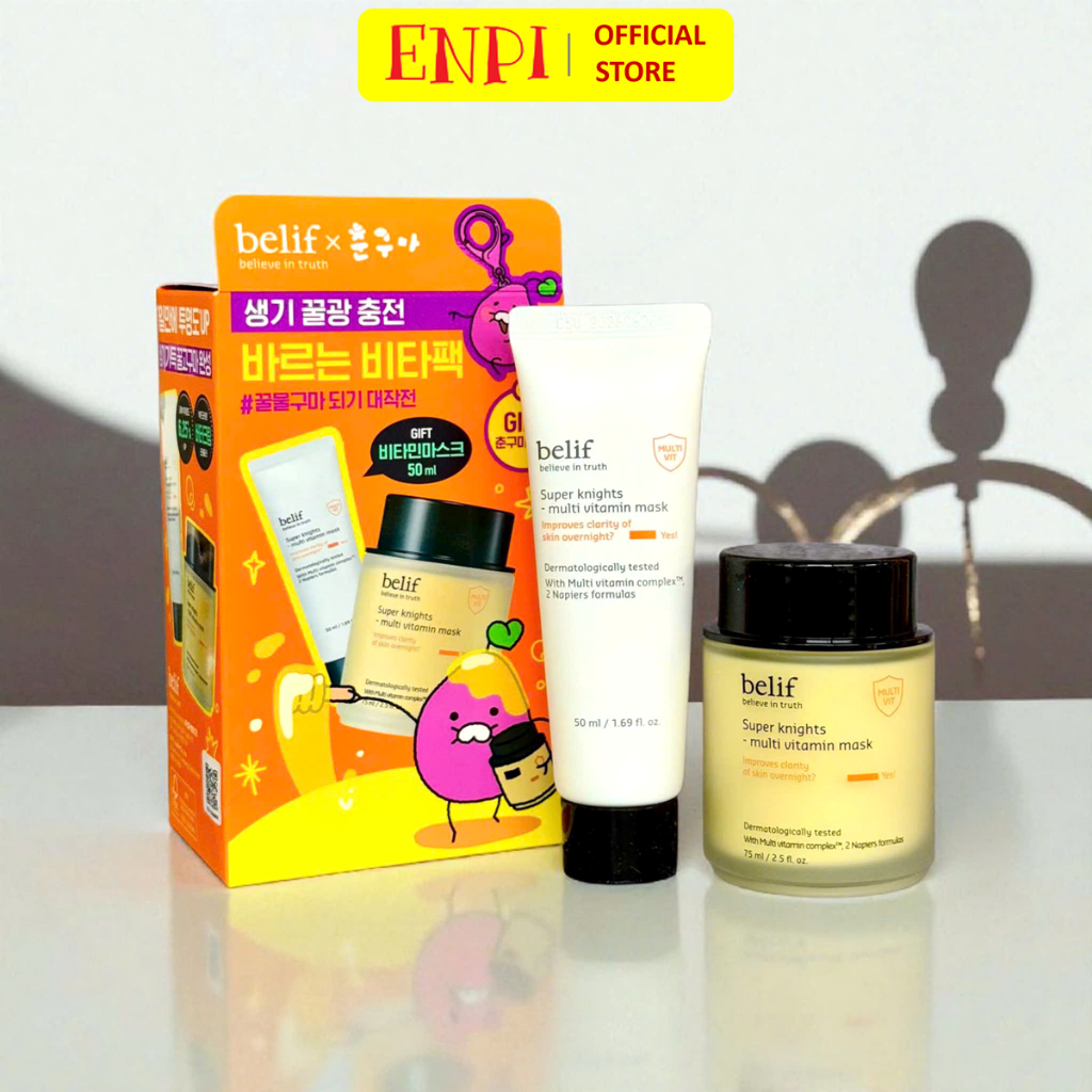 Mặt nạ ngủ cấp nước sáng da Belif Super Knights Multi Vitamin Mask