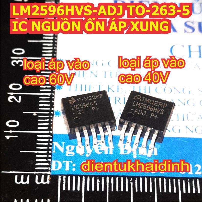 2 con LM2596HVS-ADJ LM2596HVS-5.0 LM2596HVS-12 LM2596HVS TO-263-5 LM2596 IC NGUỒN ỔN ÁP XUNG 5V 12V 