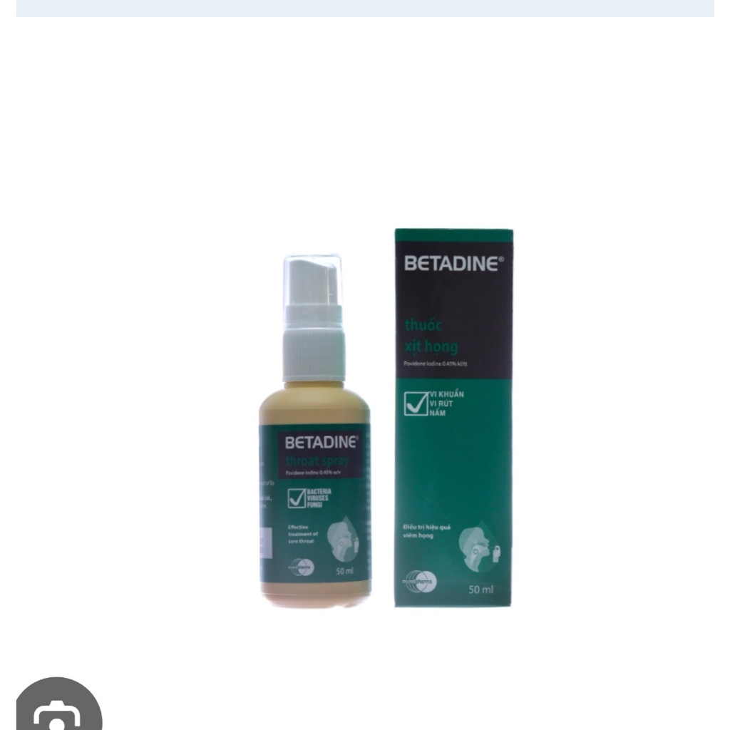Nước Súc Miệng (08.2026)/ Xịt họng (2028)BETADINE.