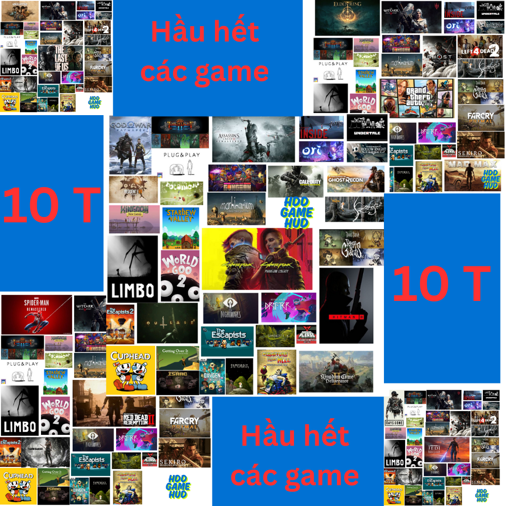 Ổ cứng game HDD 3.5 inch loại 10T, Gần hết các game, game theo yêu cầu