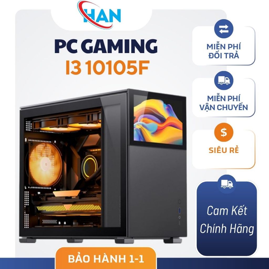 Bộ máy tính i3 10105F chạy H510 ssd 256GB VGA 1660Sp chiến mọi loại game