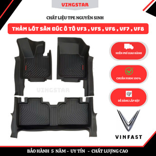  Thảm lót sàn VINFAST NHỰA ĐÚC TPE Nguyên Sinh VF3 VF5 VF6 VF7 VF8 -Cao Cấp Chống Nước ,Chống bụi bẩn ,chuẩn khít form 
