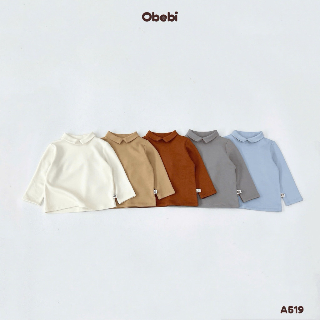 Obebi Áo Thun Cổ Bẻ Obebi Thời Trang Thu Đông Cho Bé Trai Bé Gái A519