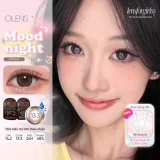  OLENS  Lens 1 ngày | Kính áp tròng GIÃN TRÒNG - MOODNIGHT CHOCO chính hãng OLENS KOREA | LENSFORGIRLSS 