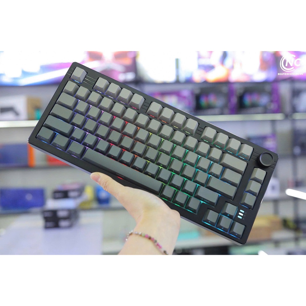 Bàn phím cơ DAREU EK75 PRO Cloudy Aqua (Triple Mode ,Hotswap, RGB,Keycaps Cherry profile) | BigBuy360 - bigbuy360.vn