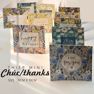 Thiệp cám ơn kèm bao thư | thiệp gấp đôi 9x9cm | thiệp chúc mừng sinh nhật