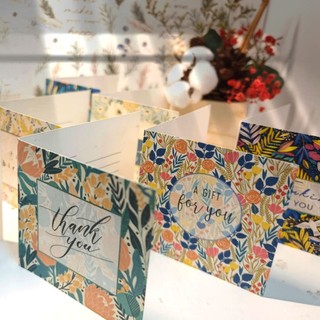 Thiệp cám ơn kèm bao thư | thiệp gấp đôi 9x9cm | thiệp chúc mừng sinh nhật