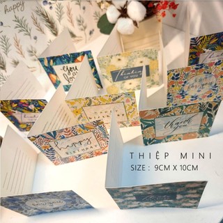 Thiệp cám ơn kèm bao thư | thiệp gấp đôi 9x9cm | thiệp chúc mừng sinh nhật