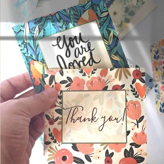 Thiệp cám ơn kèm bao thư | thiệp gấp đôi 9x9cm | thiệp chúc mừng sinh nhật