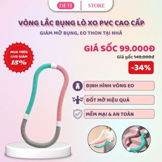 [SẴN HÀNG] 1.4kg Hula Hoop Vòng Lắc Eo Bọc PVC Giảm Béo Bụng Vòng Lắc Eo Lò Xo
