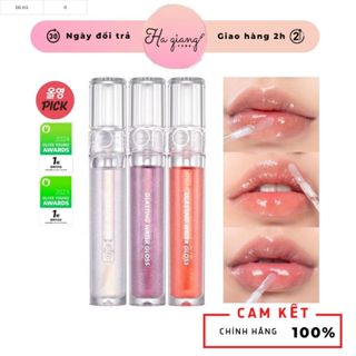  Son Tint Bóng Romand Glasting Water Gloss hiệu ứng bóng không màu 00 hồng san hô 01 tím hồng 02 