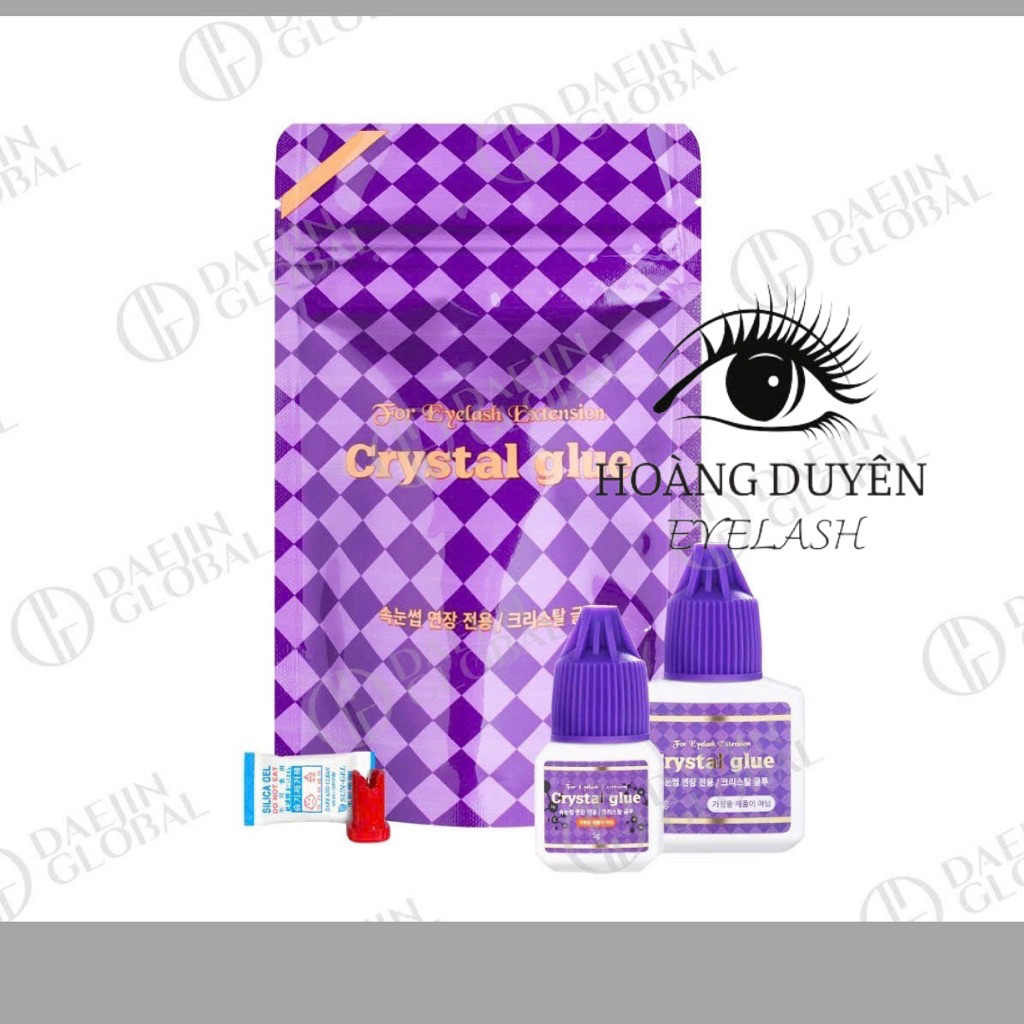 Keo Crystal Glue, keo crystal tím, keo nối mi crystal clue
