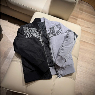  Áo khoác gió trần bông thêu cánh đại bàng trước sau 