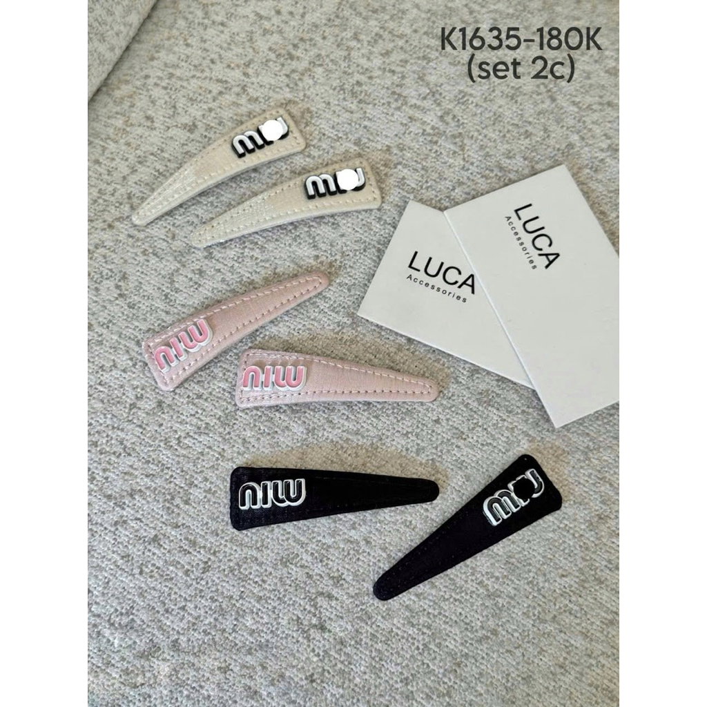 Kẹp mái Hàn Quốc nơ lụa đơn giản giữ tóc chắc không trượt