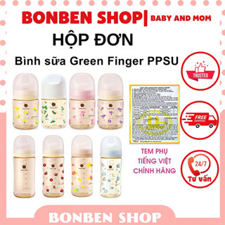  Bình sữa GREEN FINGER BebeGrow nhựa PPSU chính hãng HỘP ĐƠN Nhập khẩu 