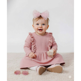 [Au.th]Váy len chấm bi H&M sz 6-18M form to