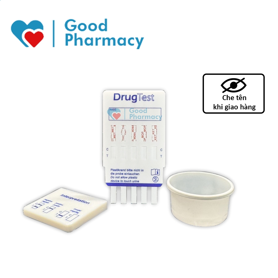 Que thử ma túy 5 chân Fastep test thử nước tiểu tại nhà giúp phát hiện ma tuý đá, cần sa, lắc, morph