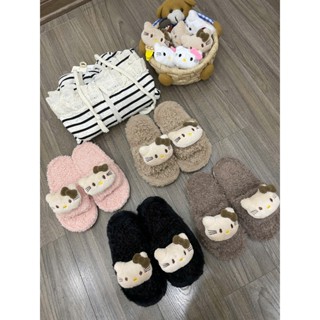  Dép lông Trẻ Em,Gắn MÈo Kitty Dễ Thương Mới Giữ Ấm Dép Cho Bé Gái Thời Trang Phong Cách Hàn Quốc Chống Trơn Trượt Bên Ng 