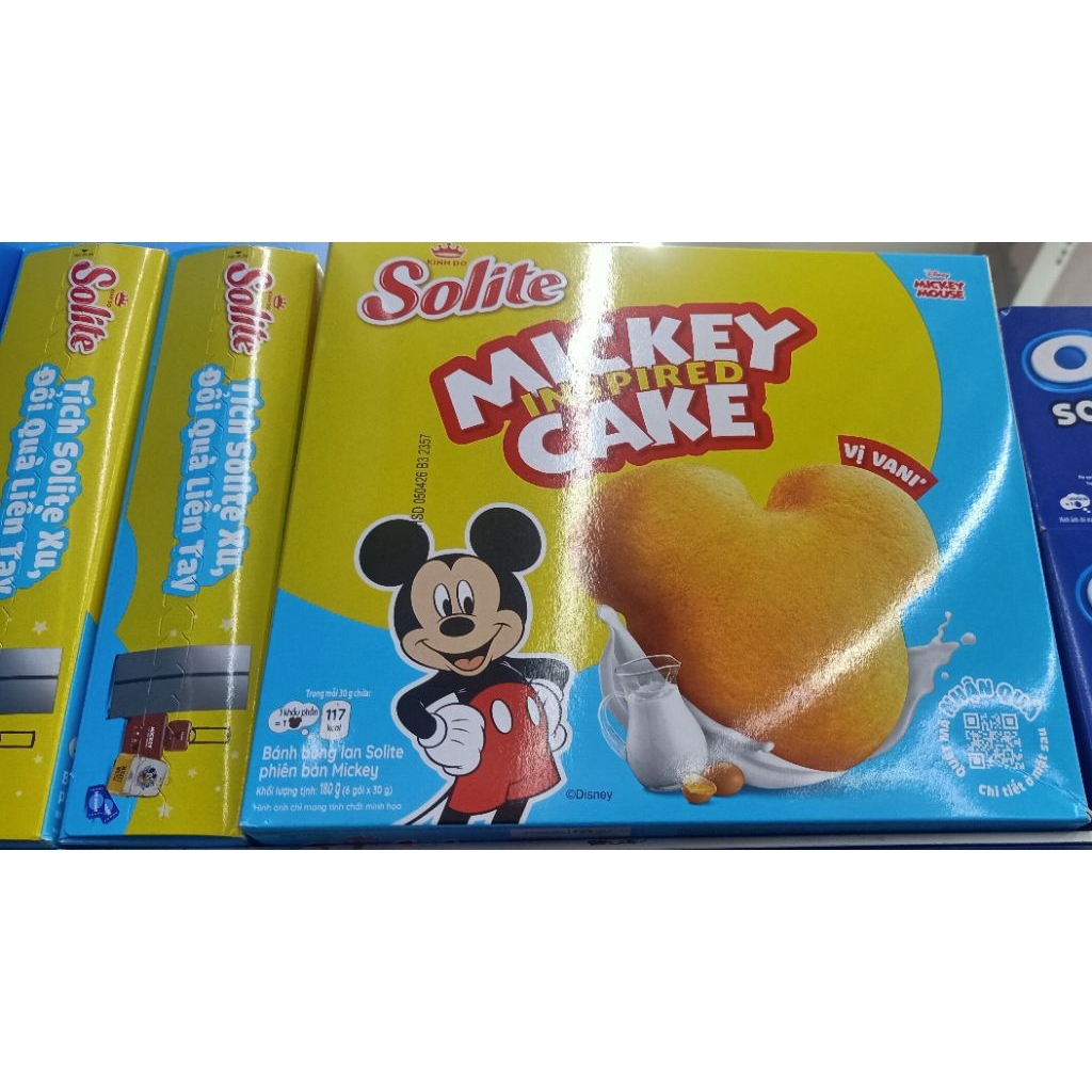 [DATE MỚI] Tết - Bánh bông lan Solite phiên bản Mickey, hộp 180g (Scl/B1)