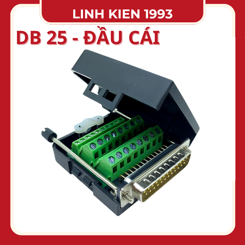 DB25 Đầu Cái – Jack DB25 Female Kèm Hộp & Terminal Breakout 25 Pin