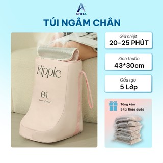 Túi ngâm chân ACHITA cấu tạo 5 lớp chịu nhiệt lên tới 100 độ C tặng kèm thảo dược 