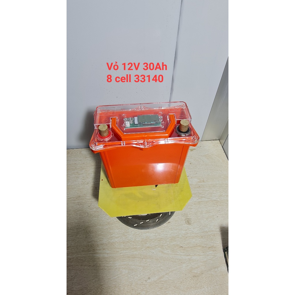 [Vỏ 30Ah], vỏ bình 12V 30ah chứa 08 cell 33140 đầy đủ phụ kiện
