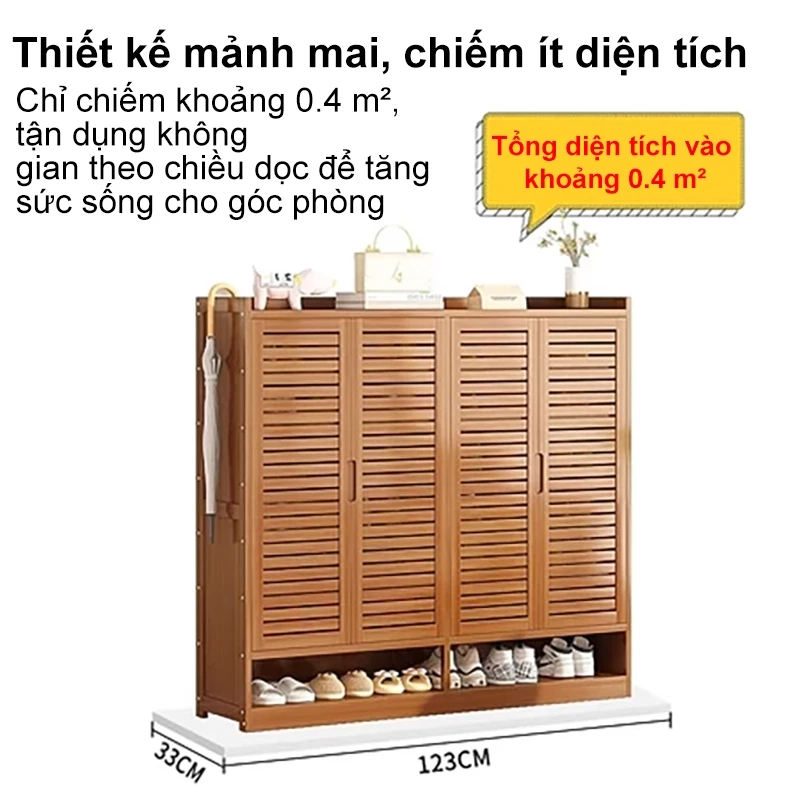 【Dày dặn và nâng cấp】Tủ giày thiết kế lá sách cao cấp Chất liệu tre Công suất lớn Nam bền đẹp lắp đặt mọi vị trí | BigBuy360 - bigbuy360.vn